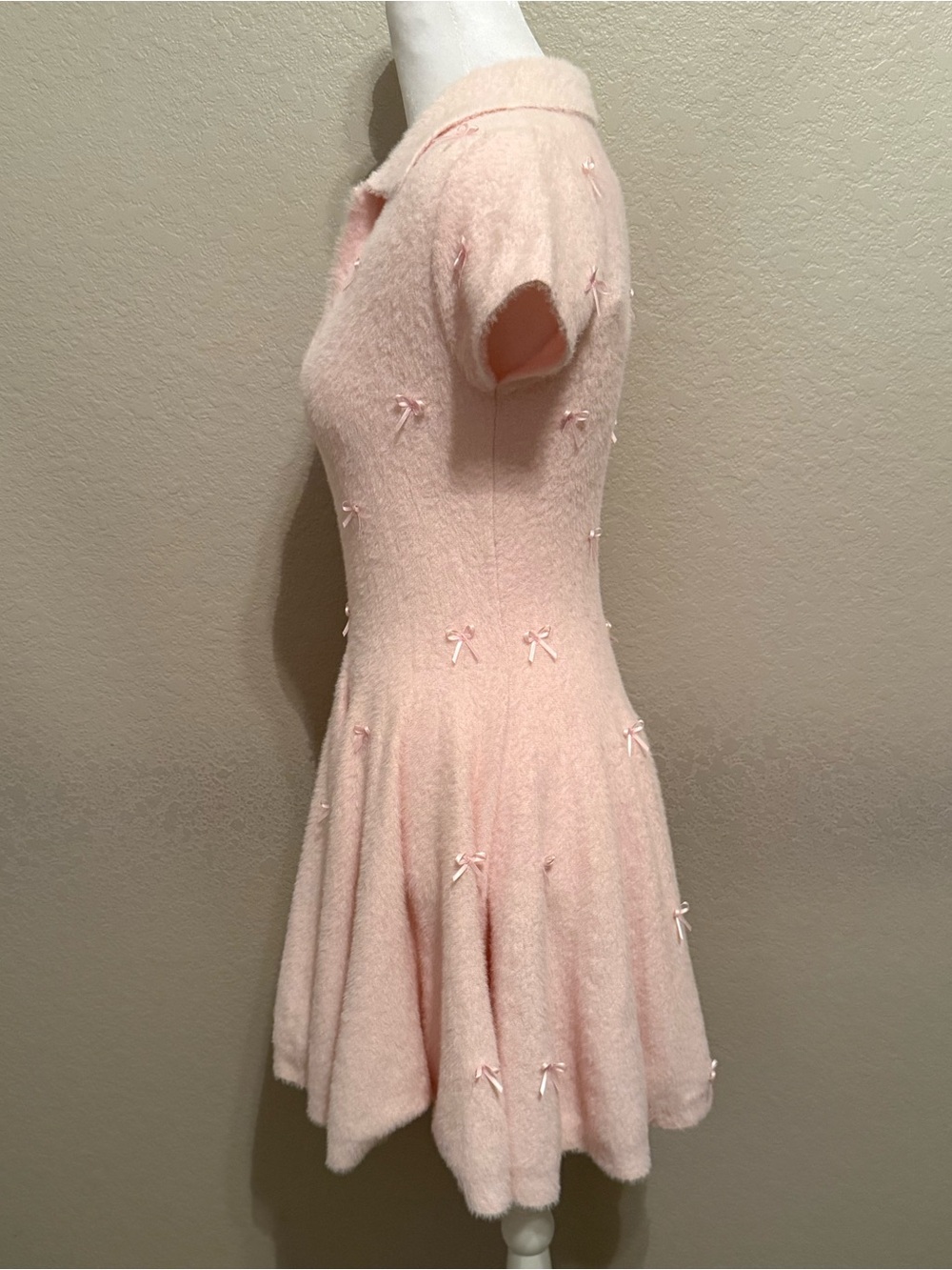 AKIRA Bow Down Mini Dress in Pink - Picture 6 of 13